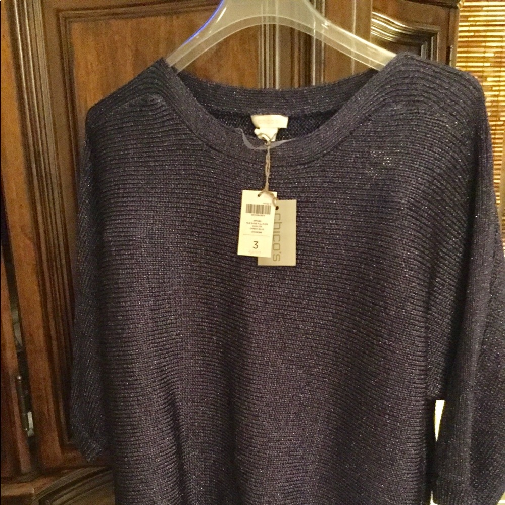 Beautiful navy  heavy weight sweater from Chico’s